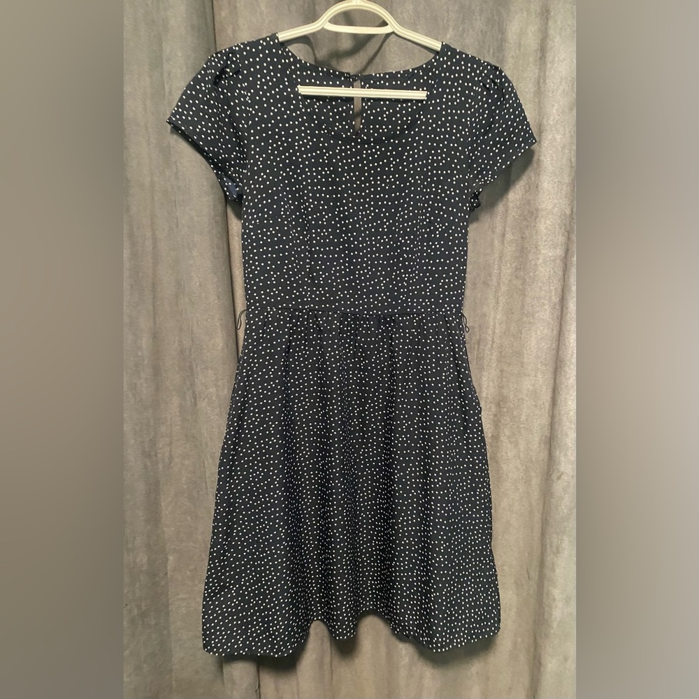 Navy White Polka Dot Dress | Tommy Hilfiger | Pockets